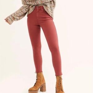 Free People rust burnt orange High-Rise Skinny Jeans Rust size 26